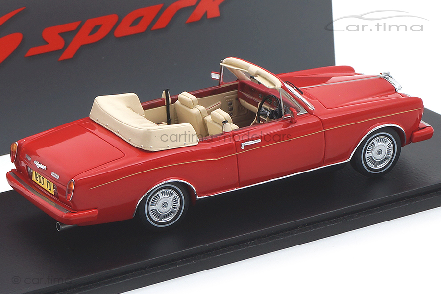 Bentley Continental Convertible 1984 rot Spark 1:43 S3824