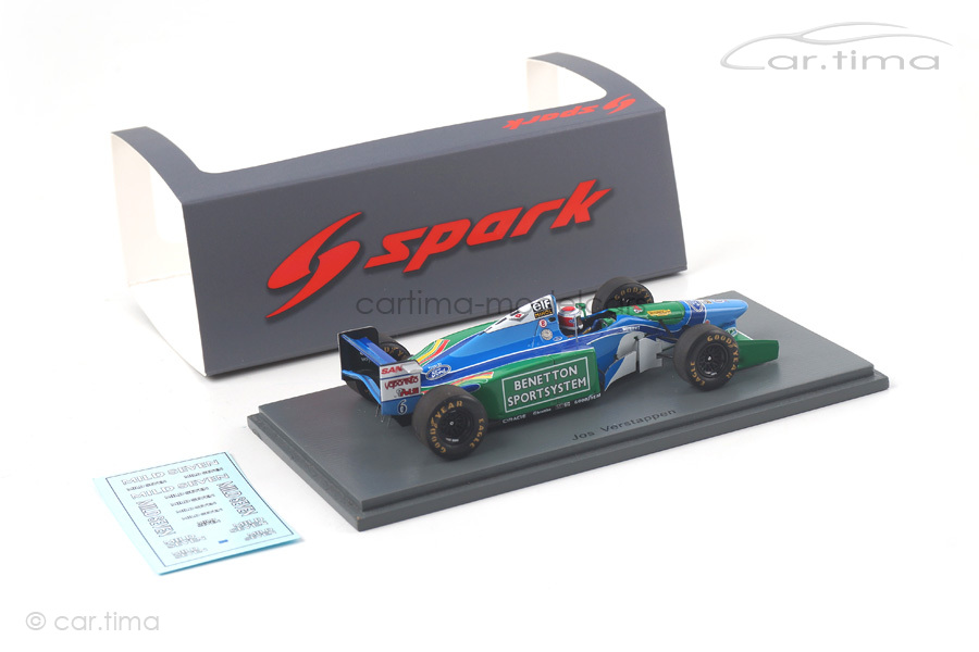 Benetton B194 GP Belgien 1994 Jos Verstappen Spark 1:43 S4483 Benetton B194 GP Belgien 1994 Jos Verstappen Spark 1:43 S4483