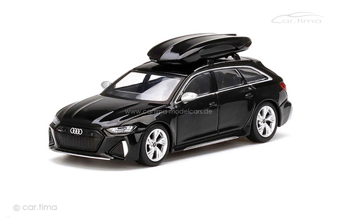 Audi RS6 Avant Mythos Black met./Roof Box LHD MINI GT 1:64 MGT00257-L