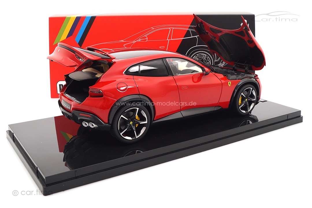 Ferrari Purosangue Rosso Corsa inkl. Vitrine Polistil 1:18 18FE02020-HC