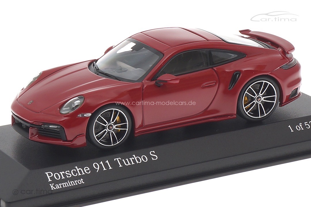 Porsche 911 (992) Turbo S Sport Design Karminrot Minichamps 1:43 410060070