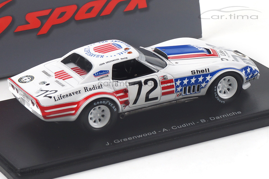 Chevrolet Corvette 24h Le Mans 1972 Cudini/Darniche/Greenwood Spark 1:43 S5075 Chevrolet Corvette 24h Le Mans 1972 Cudini/Darniche/Greenwood Spark 1:43 S5075