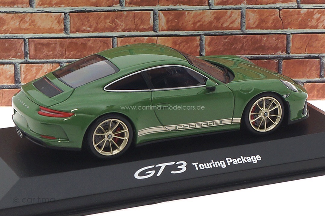 Porsche 911 (991 II) GT3 Touring Auratiumgrün Werk 1 Minichamps 1:43 WAX020200W1