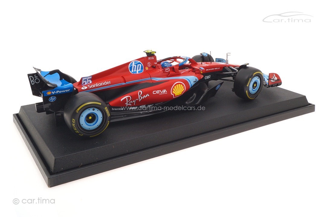 Ferrari F1 SF-24 GP USA Miami 2024 Carlos Sainz Jr. Bburago 1:18 18-16815-S-Miami Ferrari F1 SF-24 GP USA Miami 2024 Carlos Sainz Jr. Bburago 1:18 18-16815-S-Miami