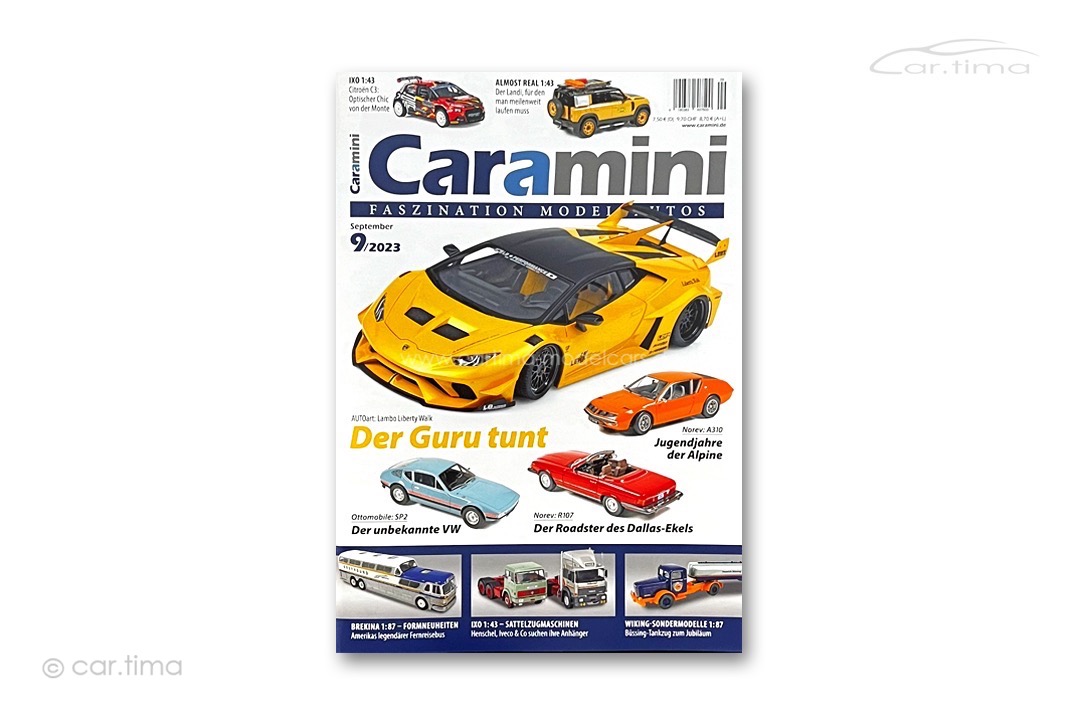 Zeitschrift/Magazine Caramini Faszination Modellautos 09/2023 Expromo Verlag