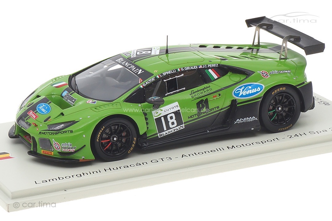 Lamborghini Huracán GT3 24h Spa 2018 Perez/Giraudi/Spinelli/Altoe Spark 1:43 SB306