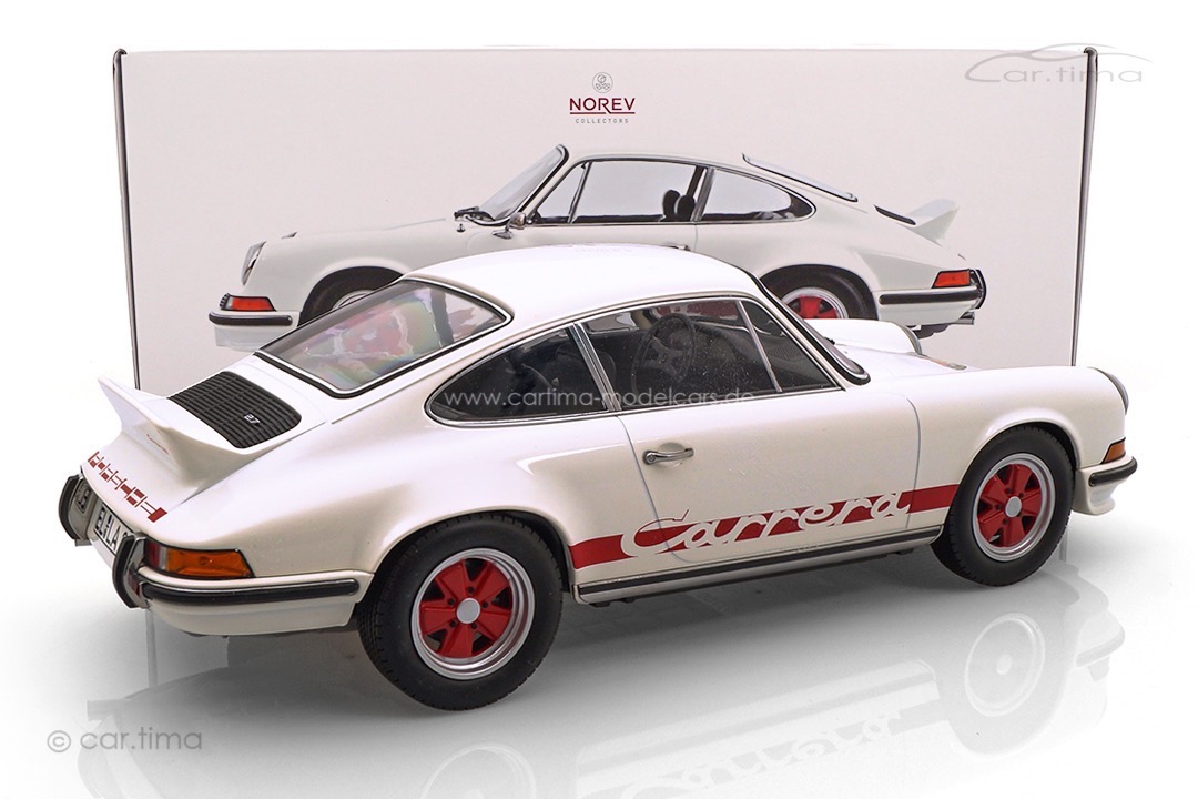 Porsche 911 Carrera RS 2,7 Grandprix-weiß/Dekor rot Norev 1:12 127514
