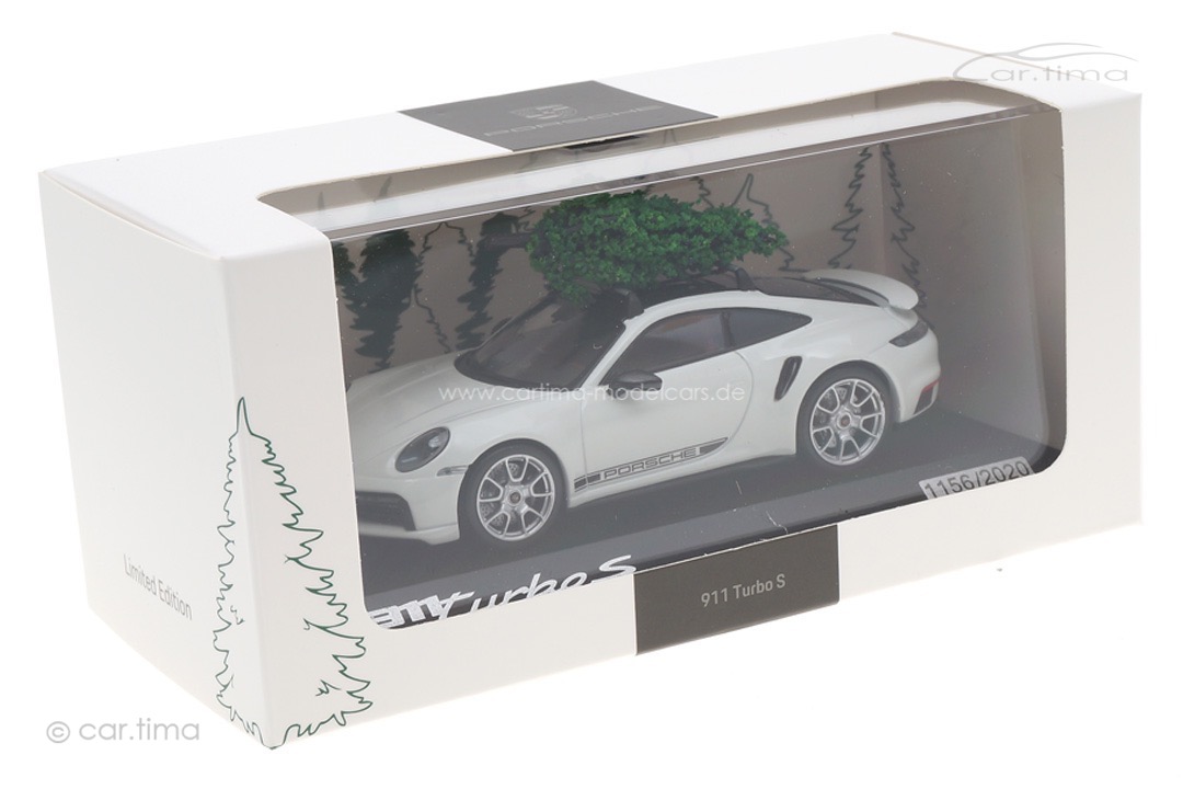 Porsche 911 (992) Turbo S Weiß X-Mas Edition 2021 Minichamps 1:43 WAP0208110NTBS