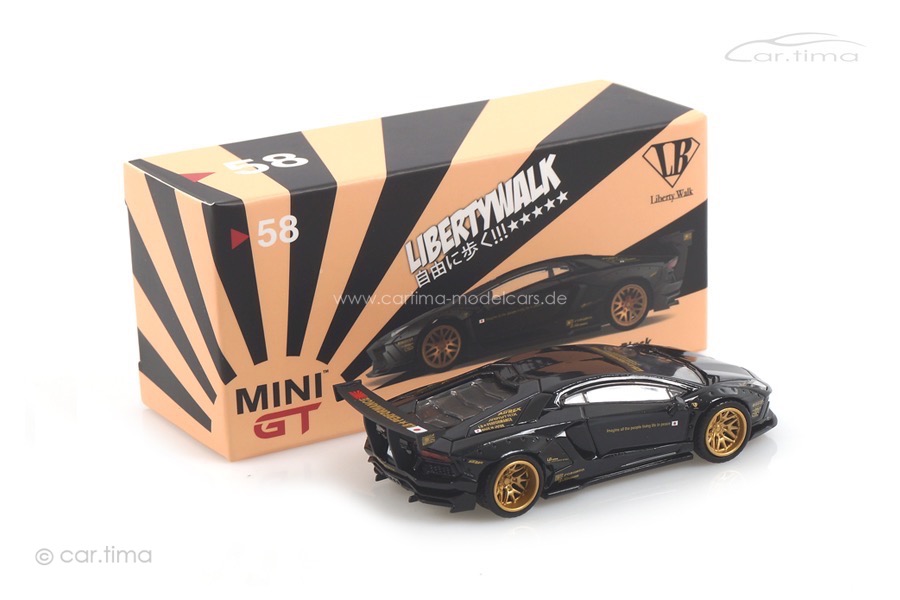 LB Works Lamborghini Aventador (LHD) schwarz MINI GT 1:64 MGT00058-L LB Works Lamborghini Aventador (LHD) schwarz MINI GT 1:64 MGT00058-L