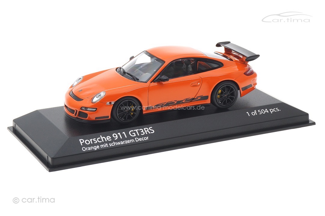 Porsche 911 (997) GT3 RS orange/Dekor schwarz Minichamps 1:43 403066010 Porsche 911 (997) GT3 RS orange/Dekor schwarz Minichamps 1:43 403066010