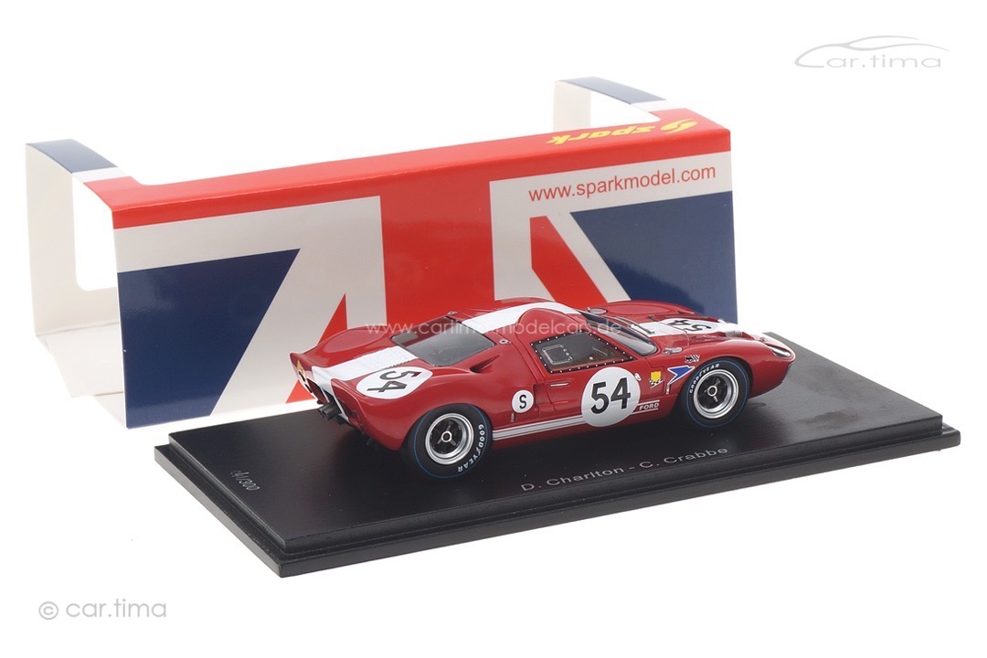 Ford GT40 BOAC 6 Hours 1967 Charlton/Crabbe Spark 1:43 UK008 Ford GT40 BOAC 6 Hours 1967 Charlton/Crabbe Spark 1:43 UK008