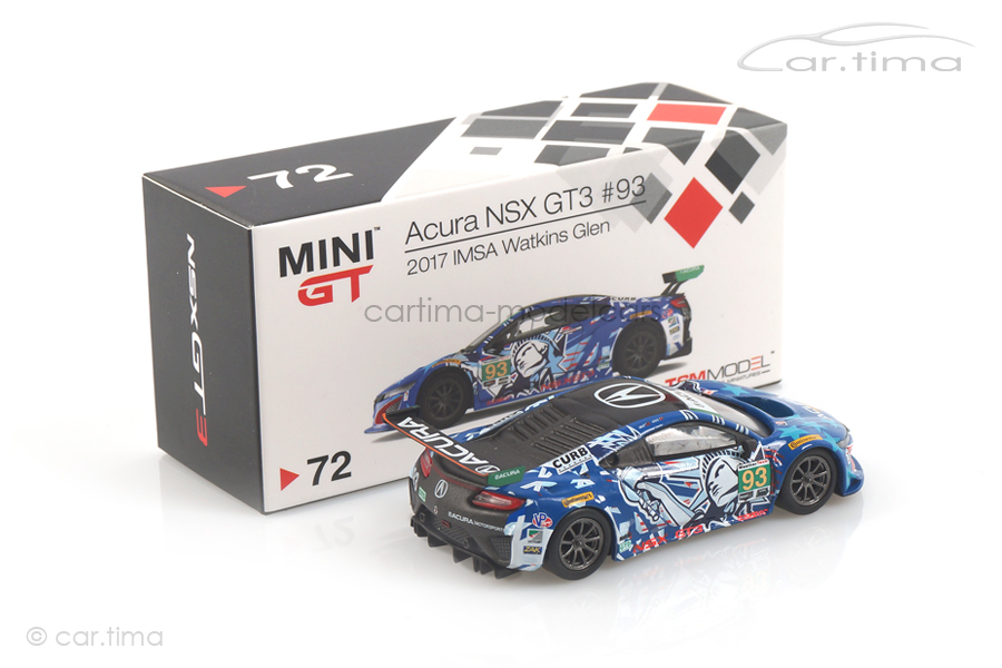 Acura NSX GT3 IMSA Watkins Glen 2017 MINI GT 1:64 MGT00072-L Acura NSX GT3 IMSA Watkins Glen 2017 MINI GT 1:64 MGT00072-L