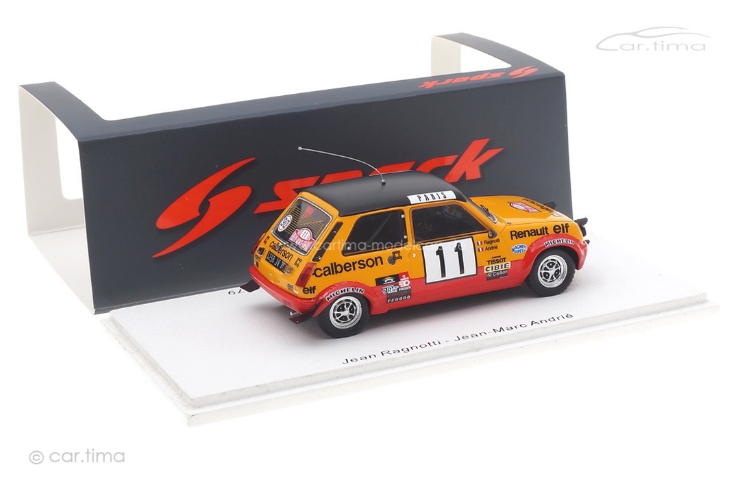 Renault 5 Alpine Rallye Monte Carlo 1979 Ragnotti/Andrié Spark 1:43 S6038 Renault 5 Alpine Rallye Monte Carlo 1979 Ragnotti/Andrié Spark 1:43 S6038