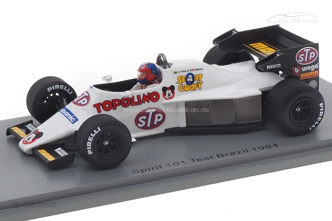 Spirit 101 Test Brasilien 1984 Emerson Fittipaldi Spark 1:43 S3925 Spirit 101 Test Brasilien 1984 Emerson Fittipaldi Spark 1:43 S3925