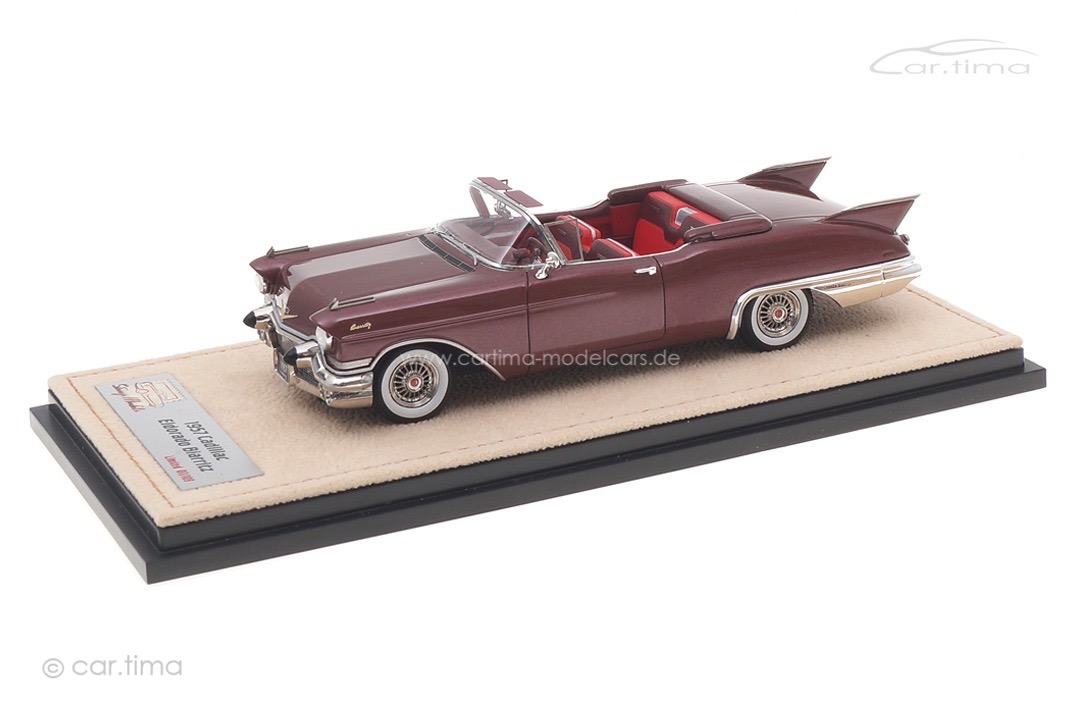 Cadillac Eldorado Biarritz 1957 Castile Maroon met. offen Stamp Models 1:43 STM57011 Cadillac Eldorado Biarritz 1957 Castile Maroon met. offen Stamp Models 1:43 STM57011