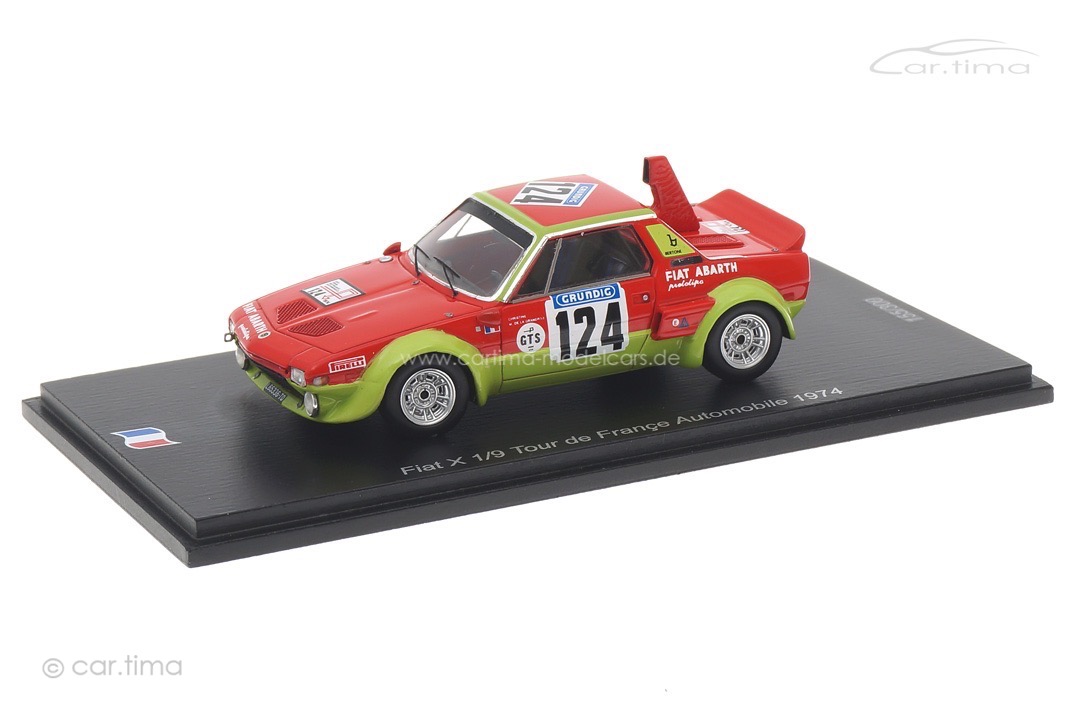 Miniature Fiat X 1/9 Abarth Rallye 1974 - La Grandive 1:43 - Spark Model SF265 - Neuf