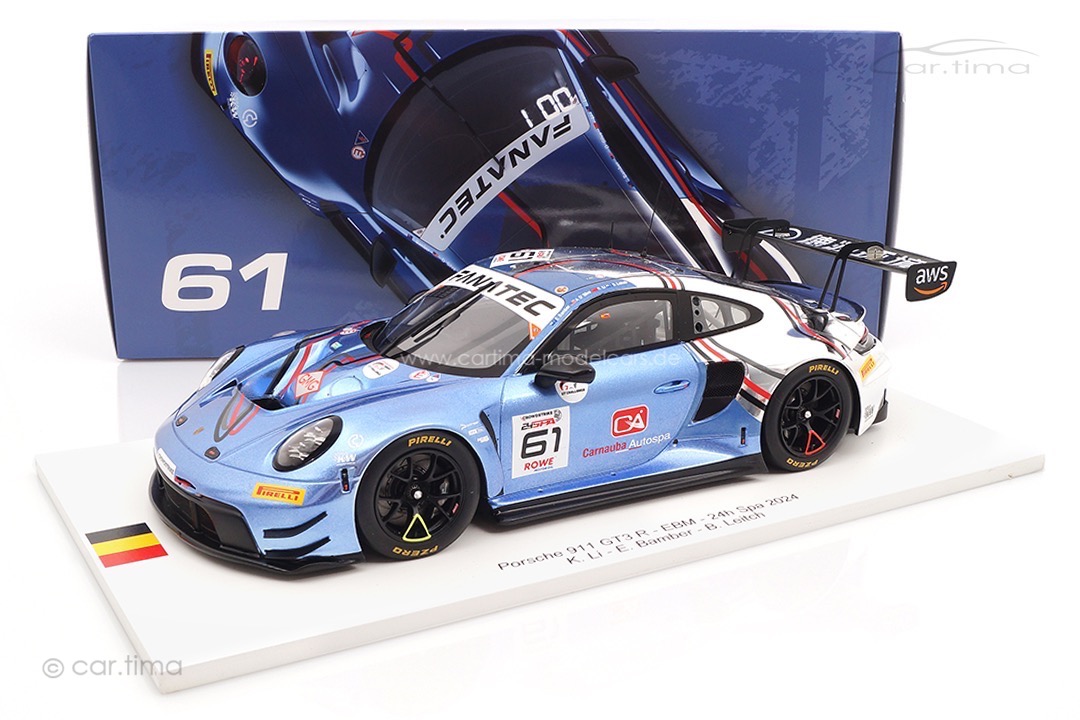 Porsche 911 GT3 R 24h Spa 2024 Earl Bamber Motorsport Spark 1:18 FF051