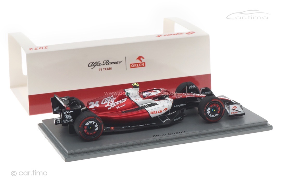 Alfa Romeo C42 GP Bahrain 2022 Zhou GuanYu Spark 1:43 S8518 Alfa Romeo C42 GP Bahrain 2022 Zhou GuanYu Spark 1:43 S8518