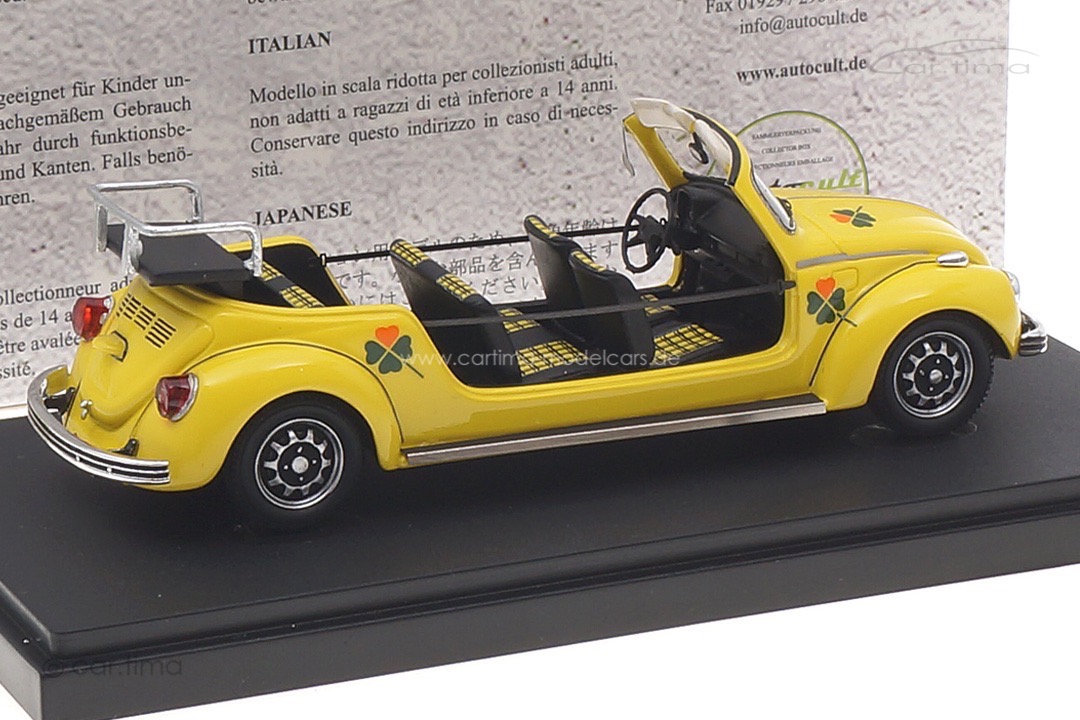 Volkswagen Maxikäfer 1973 gelb autocult 1:43 06051 Volkswagen Maxikäfer 1973 gelb autocult 1:43 06051