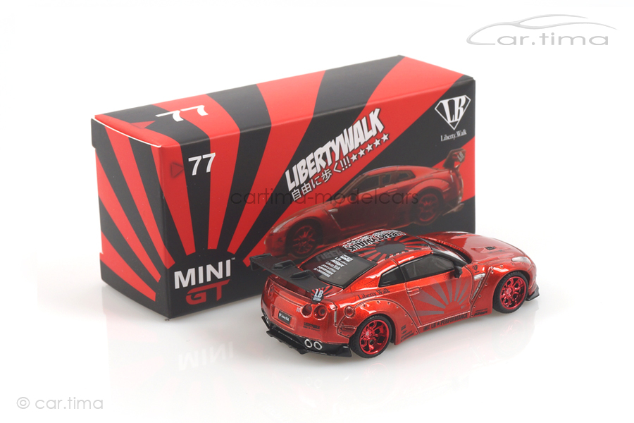 LB Works Nissan GT-R R35 (RHD) Candy red MINI GT 1:64 MGT00077-R