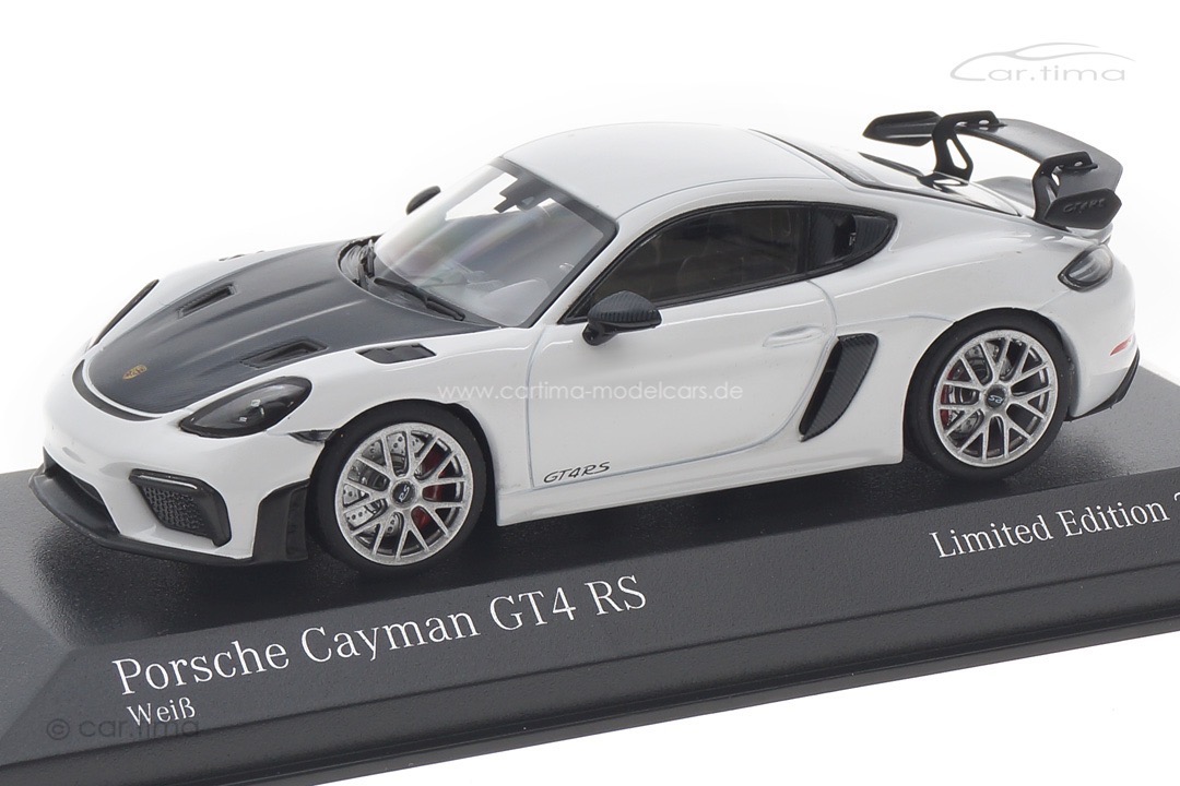 Porsche 718 (982) Cayman GT4 RS Weissach Paket weiß/Rad silber Minichamps 1:43 413069708 Porsche 718 (982) Cayman GT4 RS Weissach Paket weiß/Rad silber Minichamps 1:43 413069708
