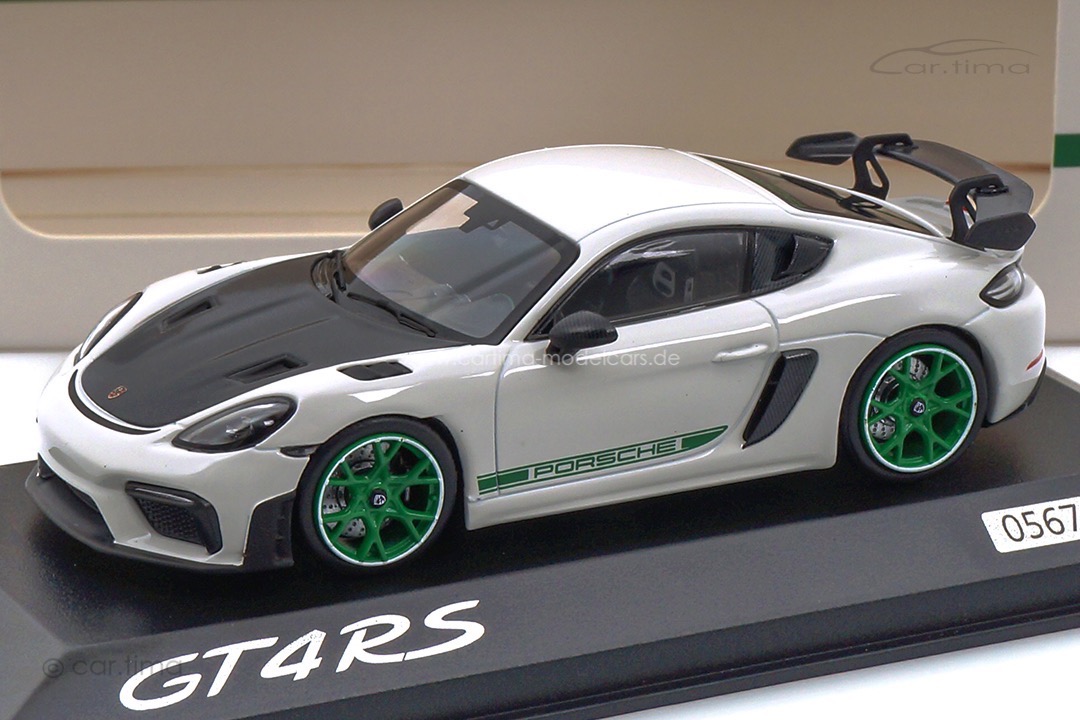 Porsche 718 Cayman GT4 RS Tribute weiß/grün Minichamps 1:43 WAP0206010TCAY
