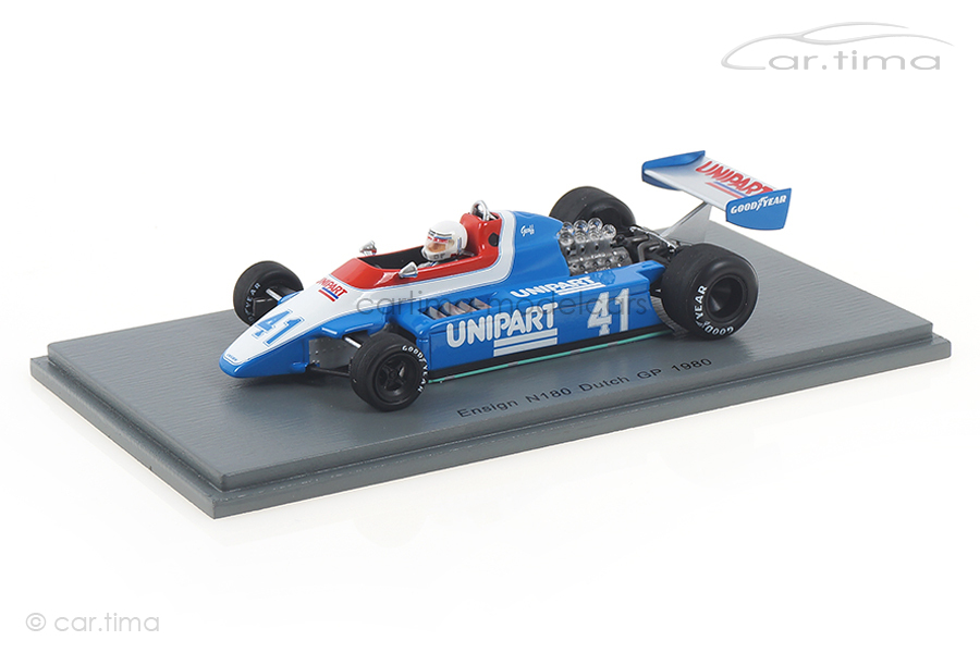 Ensign N180 Dutch GP 1980 Geoff Lees Spark 1:43 S5307 Ensign N180 Dutch GP 1980 Geoff Lees Spark 1:43 S5307