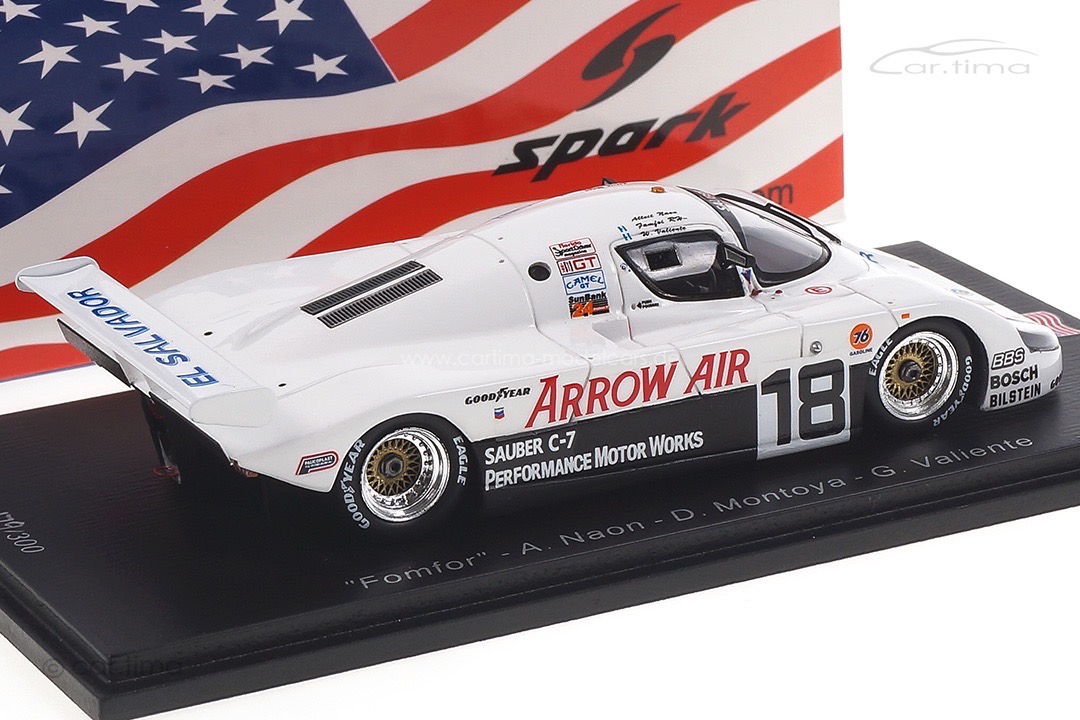 Sauber C7 24h Daytona 1984 Fomfor/Naon/Montoya/Valiente Spark 1:43 US139 Sauber C7 24h Daytona 1984 Fomfor/Naon/Montoya/Valiente Spark 1:43 US139