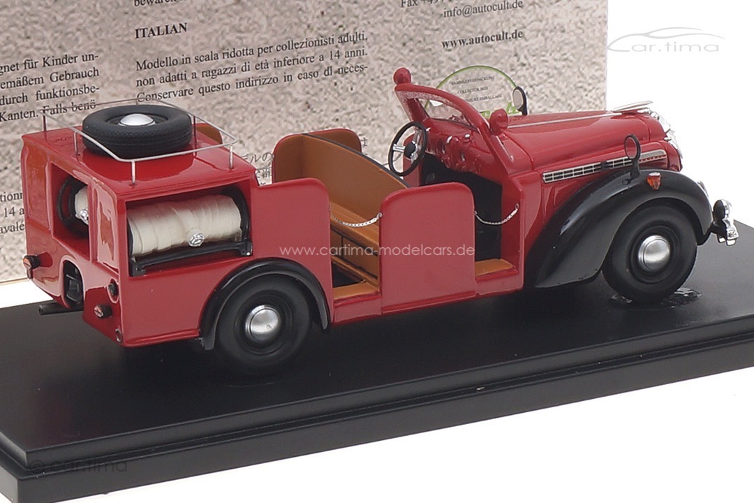 Opel Admiral Feuerwehr 1938 rot/schwarz autocult 1:43 12016 Opel Admiral Feuerwehr 1938 rot/schwarz autocult 1:43 12016
