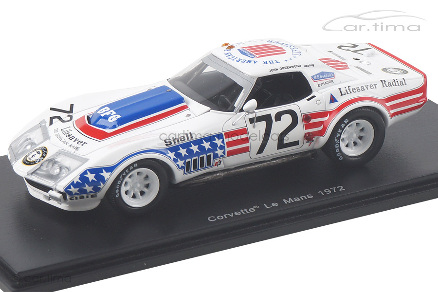 Chevrolet Corvette 24h Le Mans 1972 Cudini/Darniche/Greenwood Spark 1:43 S5075