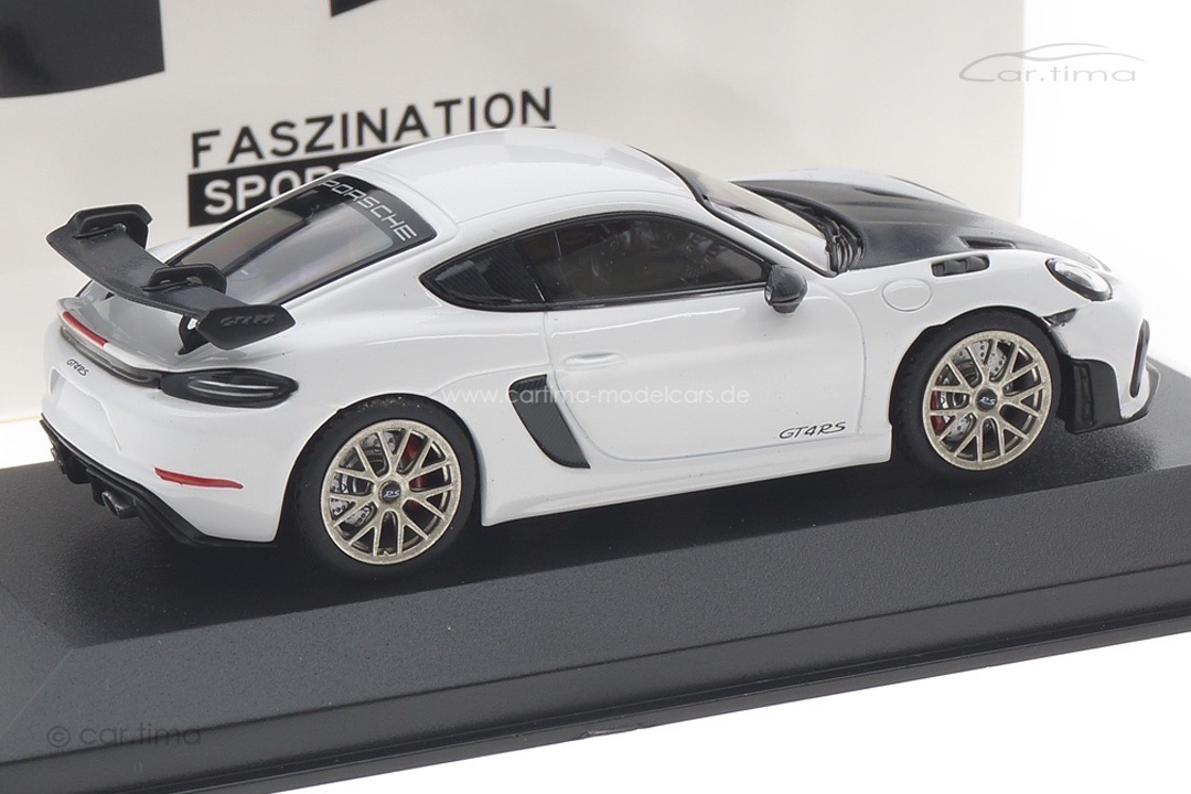 Porsche 718 (982) Cayman GT4 RS Weissach Paket weiß/Rad Neodym Minichamps 1:43 413069710 Porsche 718 (982) Cayman GT4 RS Weissach Paket weiß/Rad Neodym Minichamps 1:43 413069710