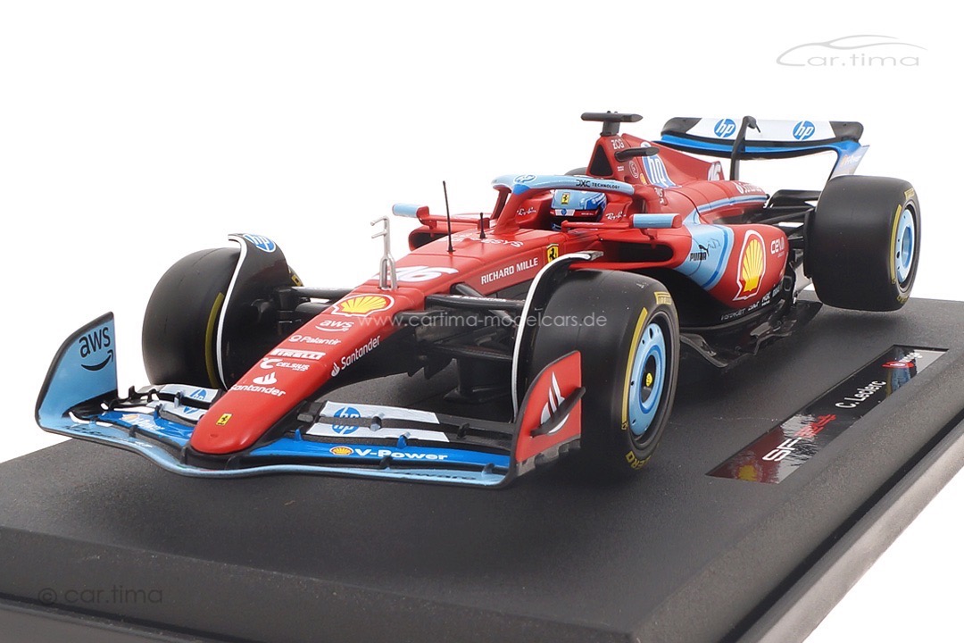 Ferrari F1 SF-24 GP USA Miami 2024 Charles Leclerc Bburago 1:18 18-16815-L-Miami Ferrari F1 SF-24 GP USA Miami 2024 Charles Leclerc Bburago 1:18 18-16815-L-Miami