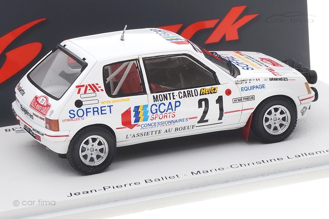 Peugeot 205 GTI Rally Monte Carlo 1988 Ballet/Lallement Spark 1:43 S9453 Peugeot 205 GTI Rally Monte Carlo 1988 Ballet/Lallement Spark 1:43 S9453
