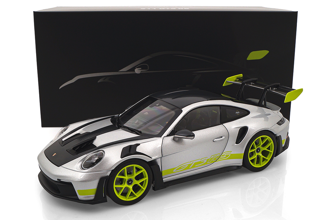 Porsche 911 (992) GT3 RS GT-silber/Acidgrün Norev 1:18 WAP0212100TGT3