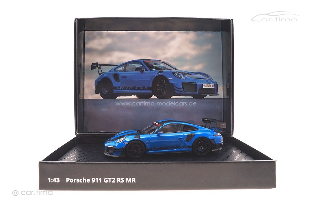 Porsche 911 (991 II) GT2 RS MR Manthey Racing blau Box 1:43 Minichamps MR-911-GT2RS-4305