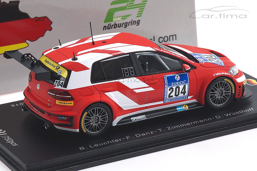 Volkswagen Golf GTi TCR 24h Nürburgring 2016 Danz/Leuchter/Zimmermann Spark 1:43 SG261 Volkswagen Golf GTi TCR 24h Nürburgring 2016 Danz/Leuchter/Zimmermann Spark 1:43 SG261