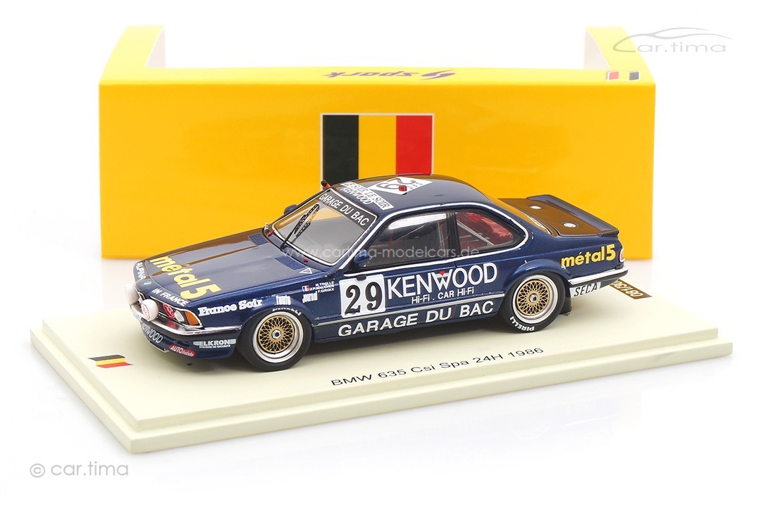 BMW 635 CSI 24h Spa 1986 Giroix/Malcher/Trolle Spark 1:43 SB671