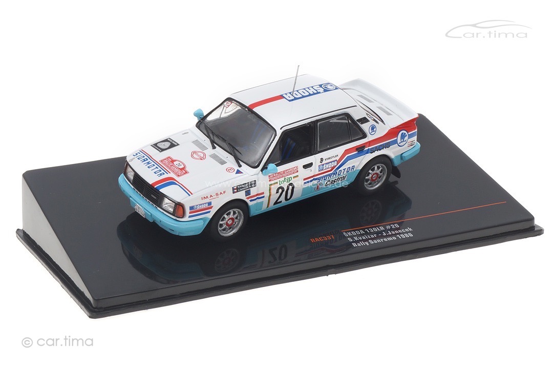 Skoda 130 LR Rallye Sanremo 1986 Kvaizar/Janecek IXO 1:43 RAC337 Skoda 130 LR Rallye Sanremo 1986 Kvaizar/Janecek IXO 1:43 RAC337