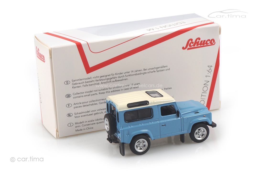 Land Rover Defender hellblau Schuco 1:64 452027500 Land Rover Defender hellblau Schuco 1:64 452027500