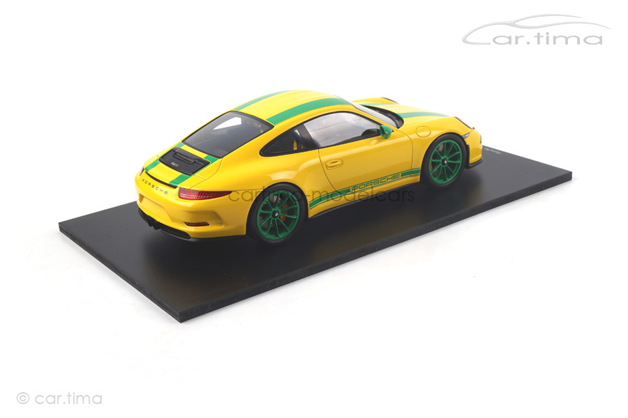 Porsche 911 (991) R Racinggelb/Dekorstreifen grün Spark 1:18 18S259 Porsche 911 (991) R Racinggelb/Dekorstreifen grün Spark 1:18 18S259