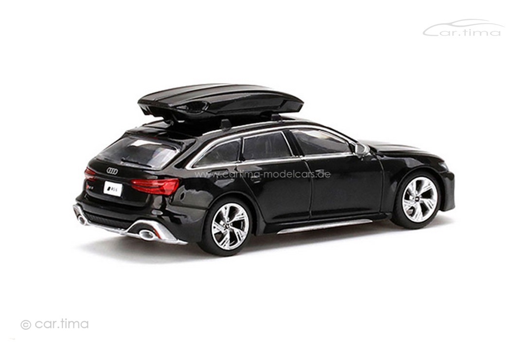 Audi RS6 Avant Mythos Black met./Roof Box LHD MINI GT 1:64 MGT00257-L