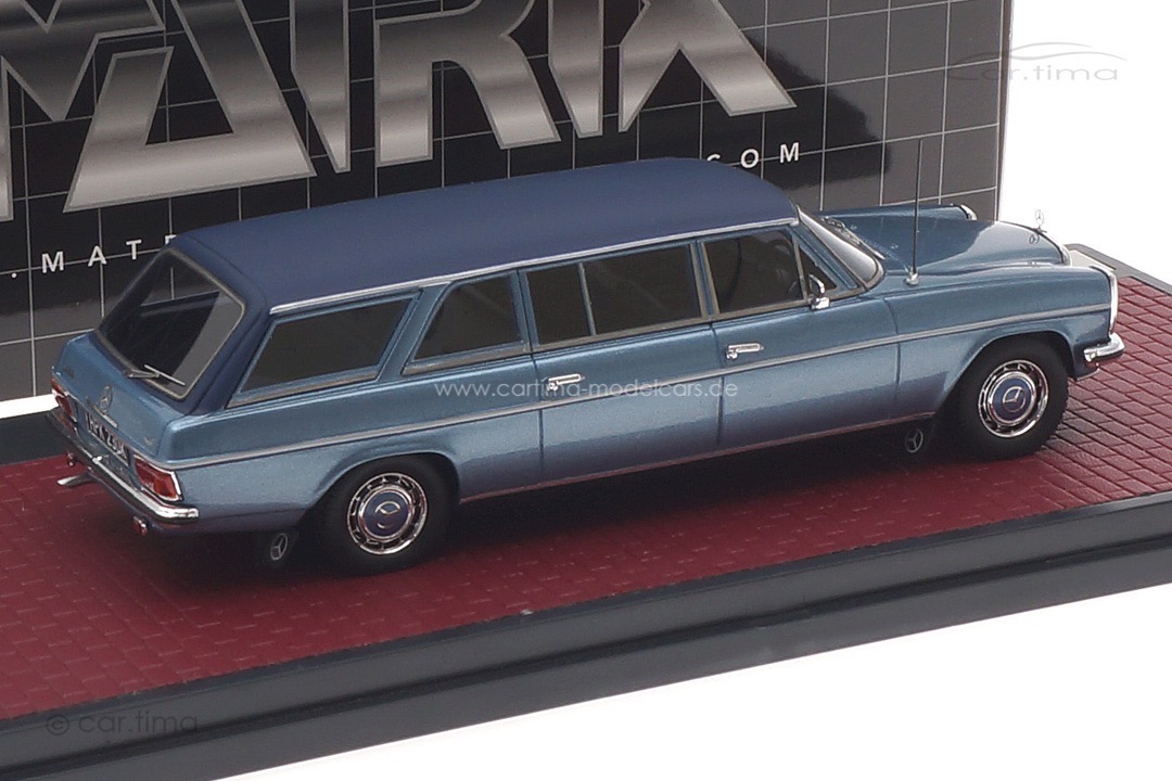 Mercedes-Benz W114 LWB Crayford Estate 1971 blau met. Matrix 1:43 MX51302-212