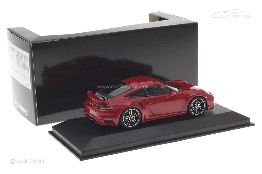 Porsche 911 (992) Turbo S Sport Design Karminrot Minichamps 1:43 410060070