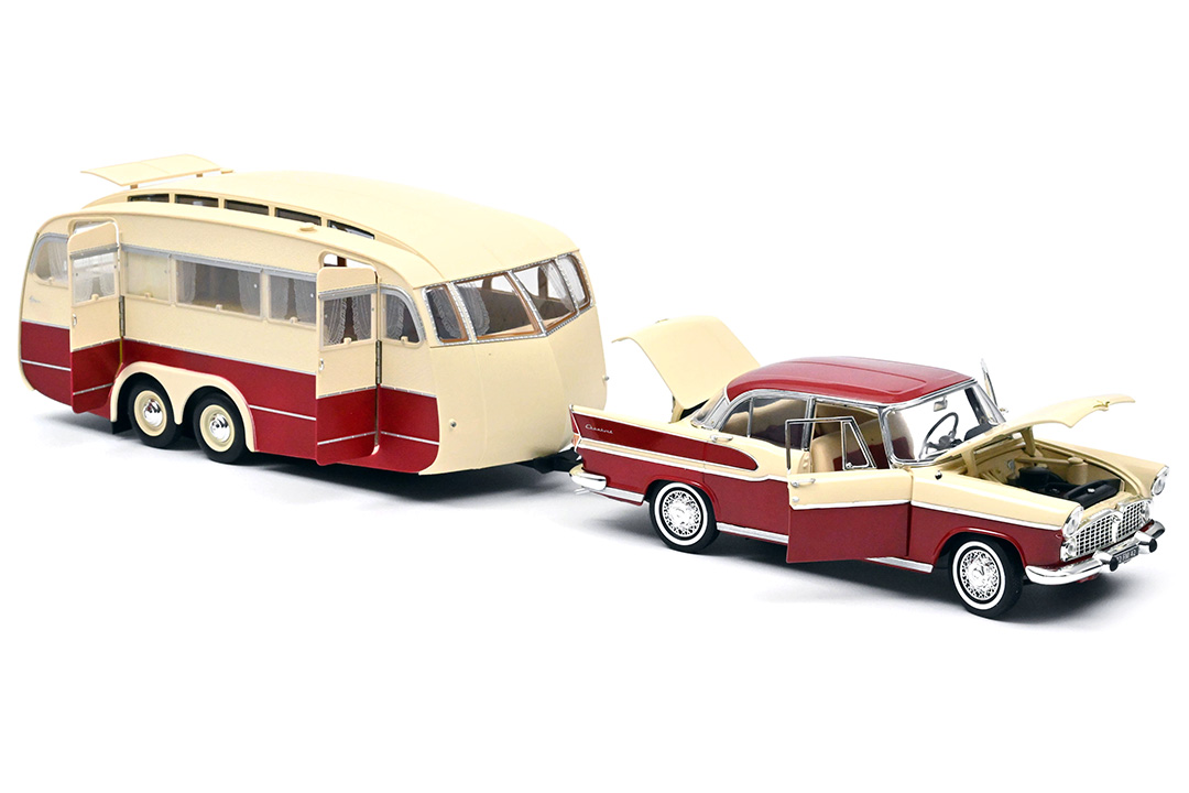 Simca Vedette Chambord 1958 mit Caravan Hénon Norev 1:18 185728 Simca Vedette Chambord 1958 mit Caravan Hénon Norev 1:18 185728