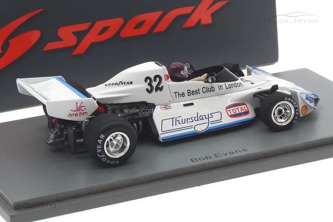 Brabham BT44B GP Großbritannien 1976 Bob Evans Spark 1:43 S7096 Brabham BT44B GP Großbritannien 1976 Bob Evans Spark 1:43 S7096