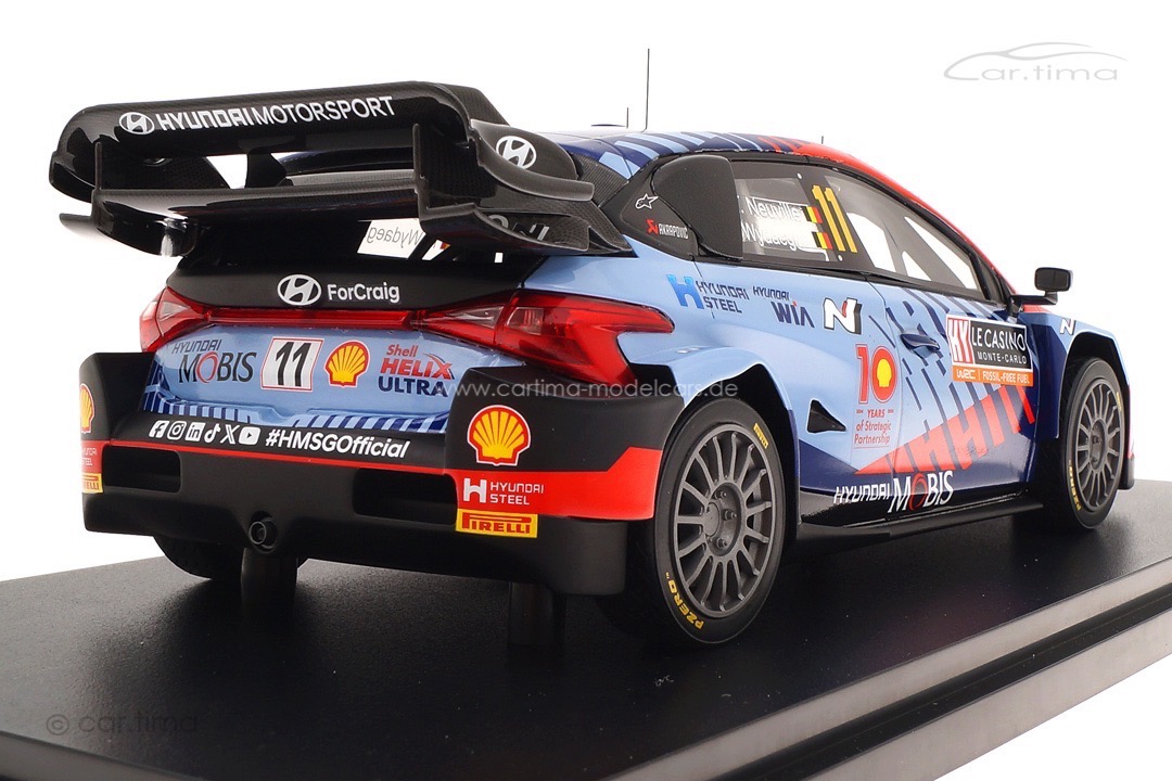 Hyundai I20 Rally1 Hybrid Winner Rallye Monte Carlo 2024 Neuville/Wydaeghe TopSpeed 1:18 TS0580 Hyundai I20 Rally1 Hybrid Winner Rallye Monte Carlo 2024 Neuville/Wydaeghe TopSpeed 1:18 TS0580