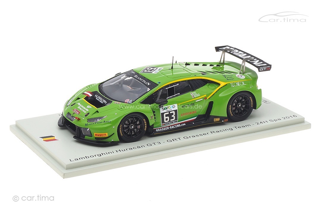 Lamborghini Huracán GT3 24h Spa 2016 Andersen/Alessi/Fjordbach/Pohler Spark 1:43 SB287