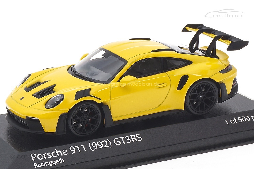 Porsche 911 (992) GT3 RS Racinggelb/Rad schwarz Minichamps 1:43 410062104 Porsche 911 (992) GT3 RS Racinggelb/Rad schwarz Minichamps 1:43 410062104