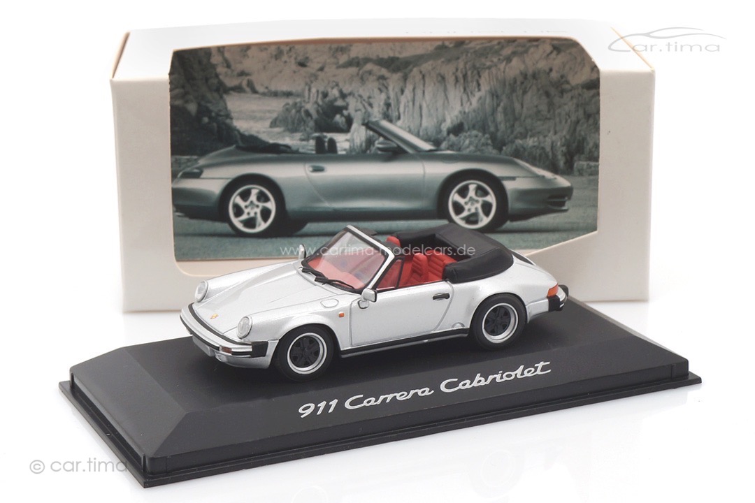 Porsche 911 Carrera Cabrio silber Minichamps 1:43 WAP02003797