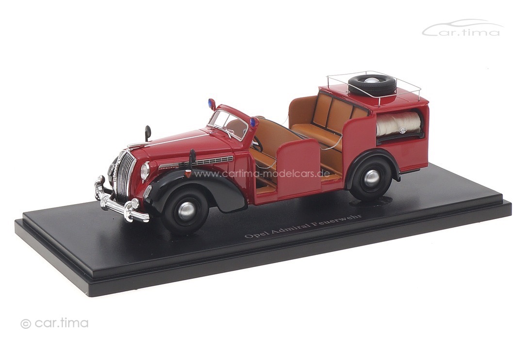 Opel Admiral Feuerwehr 1938 rot/schwarz autocult 1:43 12016